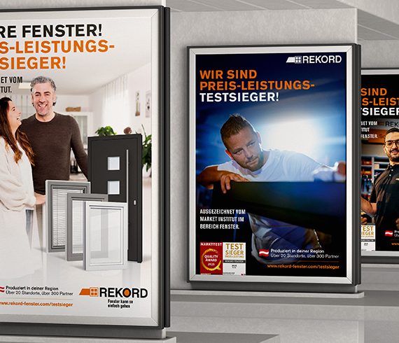 Carmen Dullnig Design und Kreativagentur Rekord Fenster Plakate