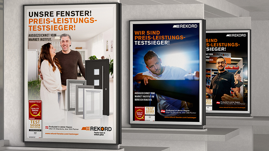 Carmen Dullnig Design und Kreativagentur Rekord Fenster Plakate