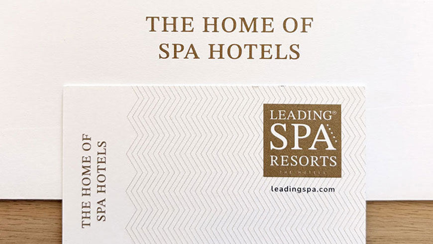 Leading Spa Visitenkarte, Slogan, Carmen Dullnig Design